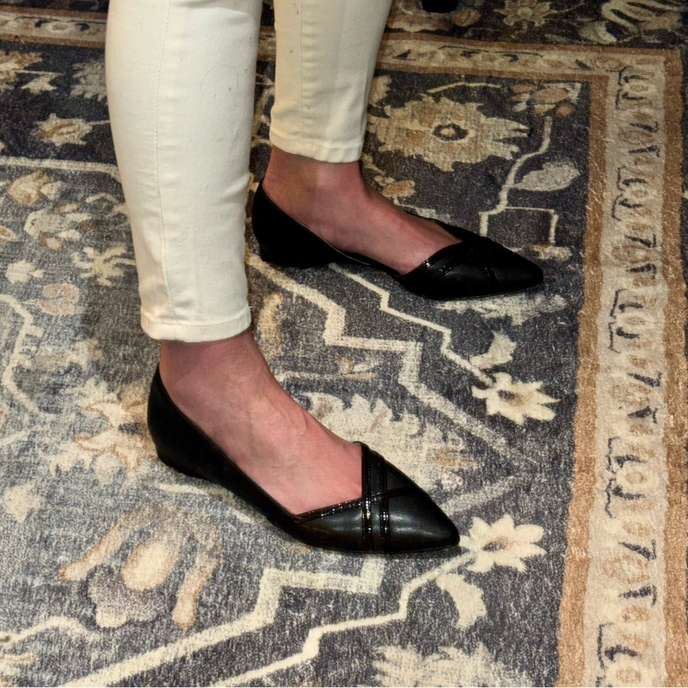 Naturalizer Barlow Black Pointed Toe D’Orsay Flats